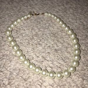 Faux pearl necklace